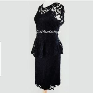 ASOS CURVE LACE PEPLUM BODYCON DRESS SZ 1X 16